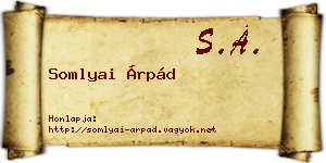 Somlyai Árpád névjegykártya