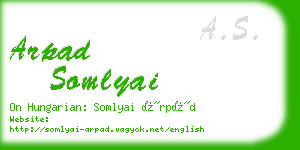 arpad somlyai business card